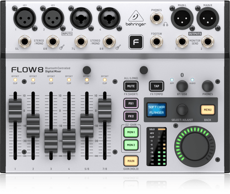 8 Channel Digital Bluetooth Mixer